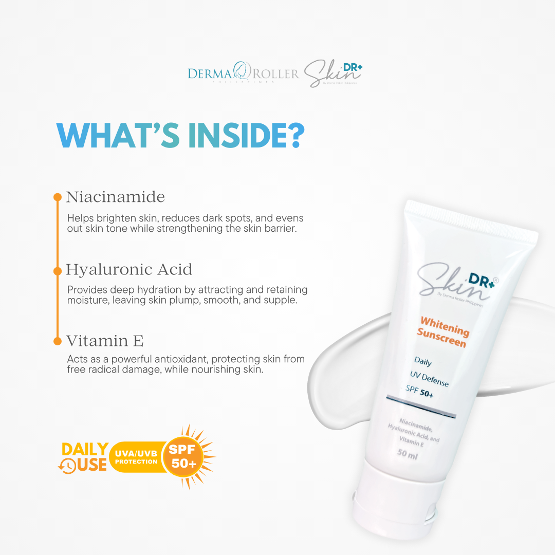 Daily UV Defense Whitening Sunscreen with Niacinamide, HA, Vitamin E & Aloe Vera 50ml