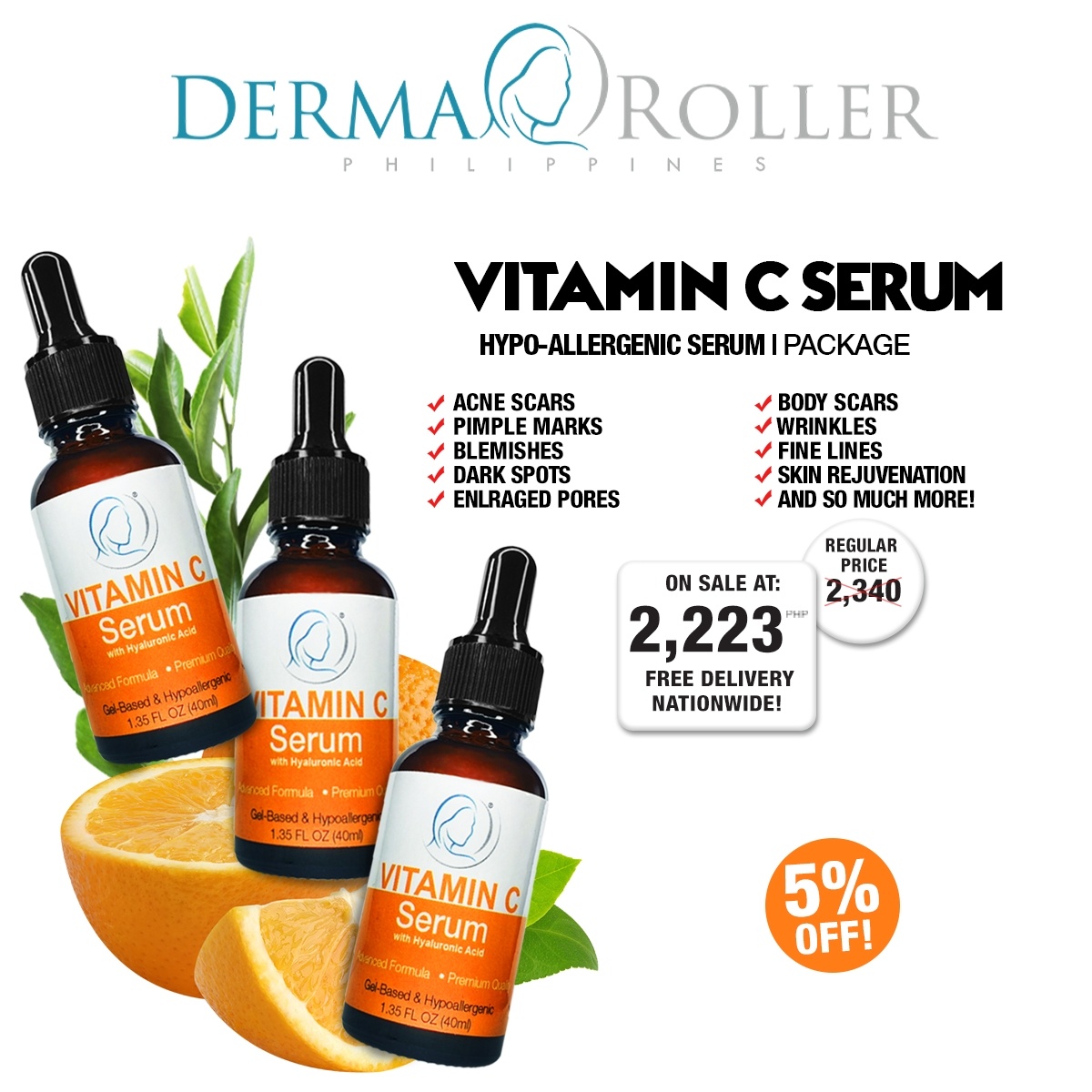 Jet session kapitalisme Vitamin C Serum with Hyaluronic Acid 30ml - Derma Roller Philippines